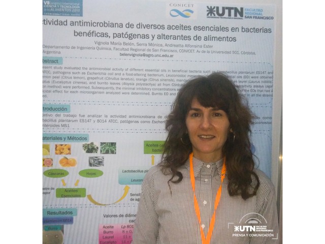 UTN San Francisco, presente en el VII Congreso de Ciencia y Tecnología de los Alimentos 