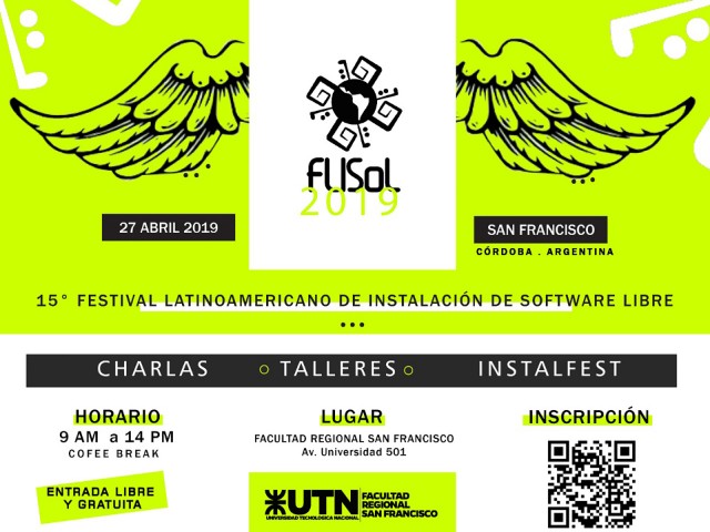 Este sábado 27 llega la 15° edición del FLISol a nuestra Facultad Regional