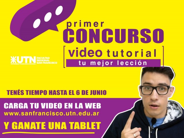 UTN San Francisco lanzó un concurso de videos tutoriales