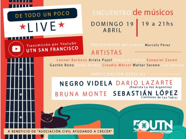 Este domingo 19, Encuentro de Músicos LIVE en nuestro canal de Youtube