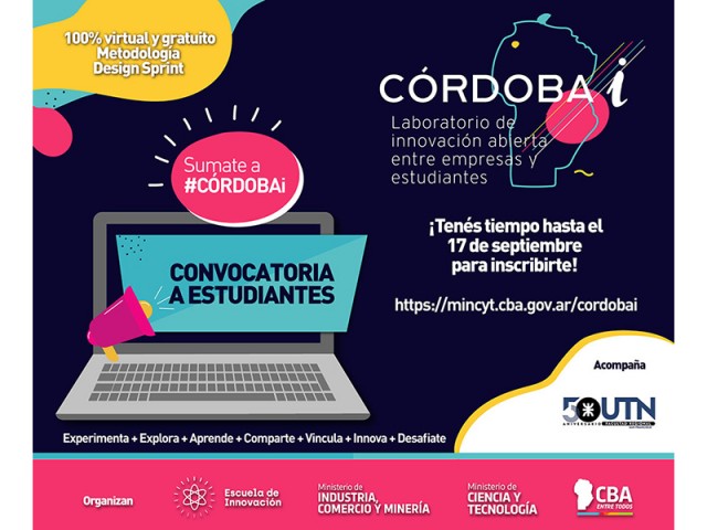 Inscripciones abiertas para estudiantes y empresas que quieran participar del "CÓRDOBA i"