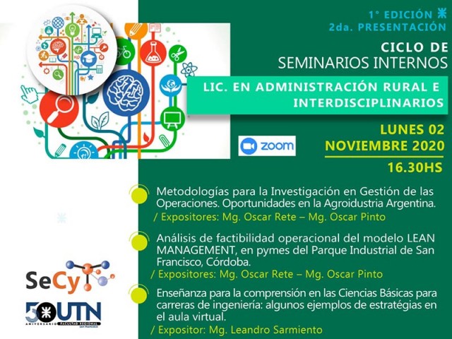 Continúa el ciclo de seminarios internos de la Licenciatura en Administración Rural