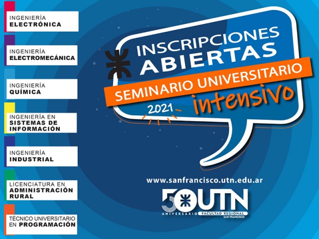 Ya están abiertas las inscripciones al Seminario intensivo 2021