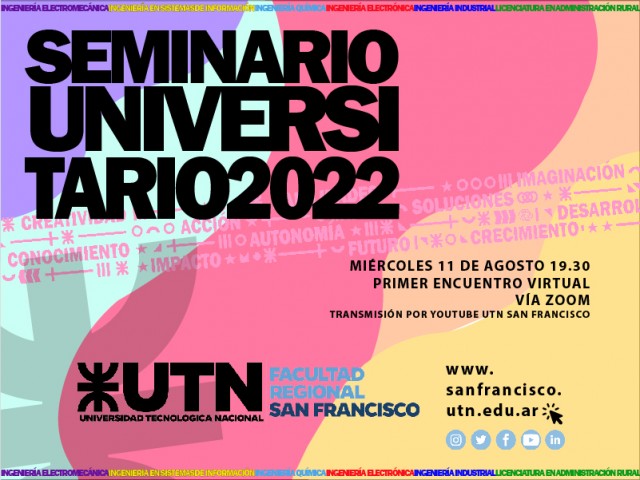 El miércoles 11 comienza el Seminario Universitario de nuestras carreras de grado