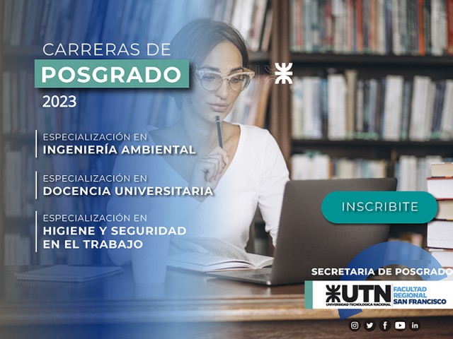 Están abiertas las inscripciones a tres carreras de Posgrado