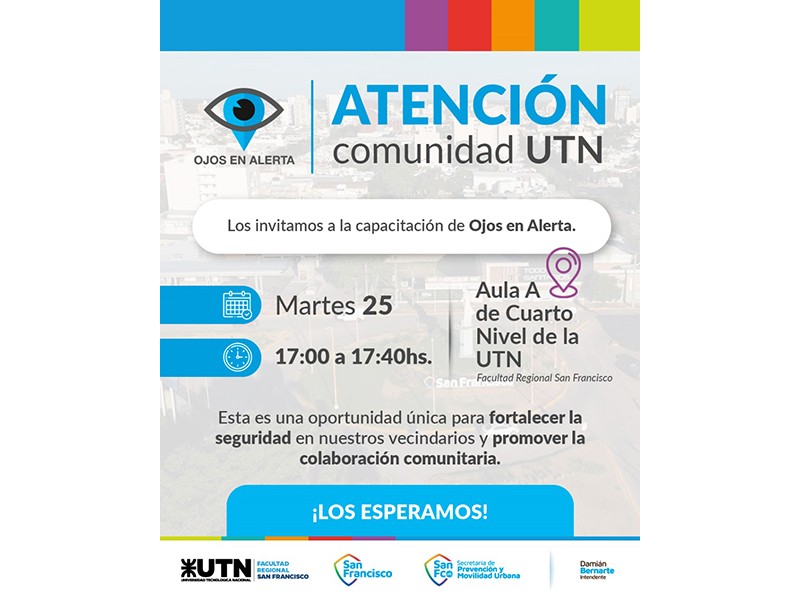 Se realizará en nuestra Facultad una capacitación sobre el programa Ojos en Alerta