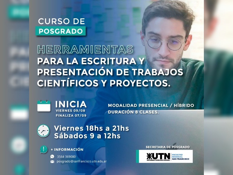 Abrió la inscripción al curso de Posgrado "Herramientas para la escritura y presentación de trabajos científicos y proyectos"