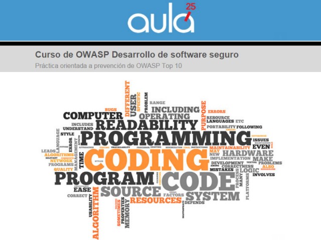 Aula 25: curso online sobre vulnerabilidades de aplicaciones web