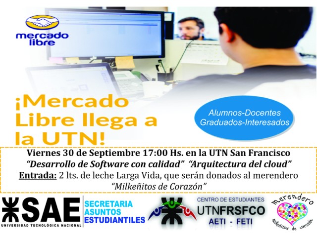 MercadoLibre en UTN San Francisco: Brindarán jornada de capacitación