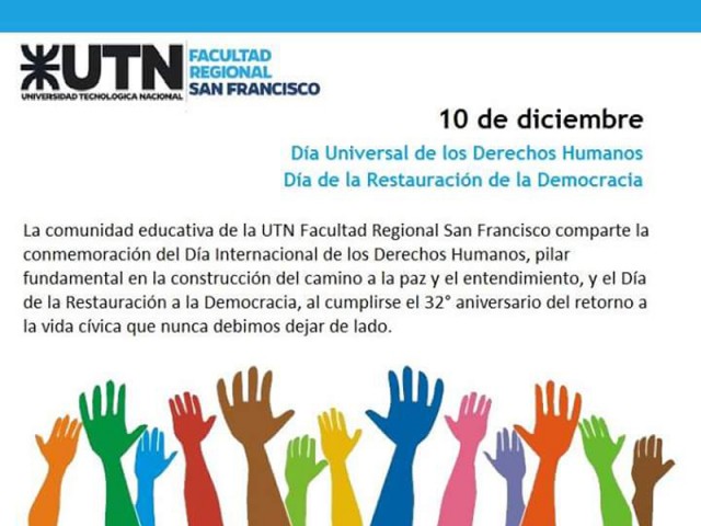 Hoy es el Día de los Derechos Humanos y el Día de la Restauración de la Democracia