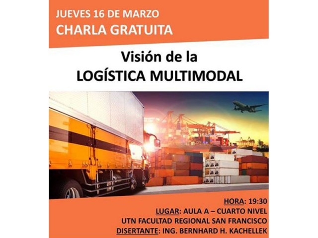 Charla gratuita sobre "Visión de la Logística Multimodal" a cargo de Bernhard Kachellek