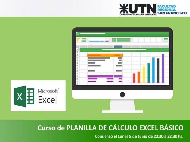 Siguen abiertas las inscripciones para el curso de Planilla de Cálculo Excel Básico 