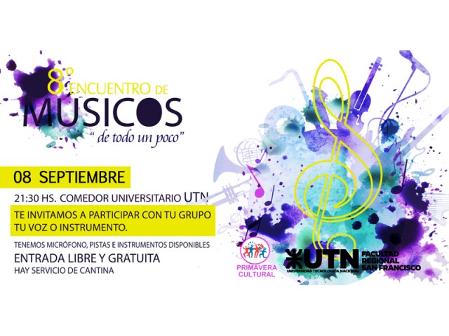 Este viernes 8 se realizará un nuevo Encuentro de Músicos en nuestra Facultad